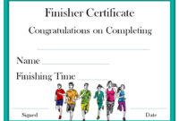 Finisher Certificate | Certificate Templates, Certificate Templates within Running Certificates Templates Free