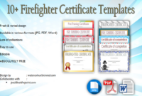 Firefighter Certificate Template [10+ Latest Designs] inside Firefighter Training Certificate Template