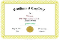 Simple First Place Award Certificate Template