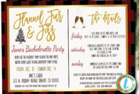 Flannel Fur And Fizz Bachelorette Weekend Itinerary, Christmas Party intended for Bridal Shower Itinerary Template