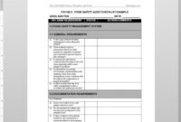 Food Safety Audit Checklist Template in Auditing Policy Template