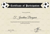 Football Certificate Of Participation - Calep.midnightpig.co With with regard to Professional Certificate Templates For Word
