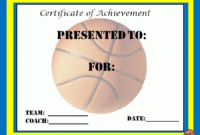 Free Basketball Certificates Templates | Activity Shelter in Basketball Certificate Template