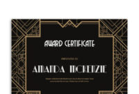 Free Black And Gold Art Deco Award Certificate Template | Gold Art Deco with regard to Art Award Certificate Templates Editable