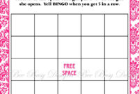 Free Bridal Bingo Template ] – Bridal Shower Bingo Template Pertaining in Professional Blank Bridal Shower Bingo Template