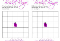 Free Bridal Bingo Template ] – Bridal Shower Bingo Template Throughout for Professional Blank Bridal Shower Bingo Template