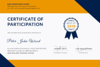 Free Certificate For Outstanding Participation Template In Adobe in Stunning Certificate Of Participation Template Doc