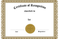 Free Certificate Of Recognition Template | Customize Online pertaining to Free Template For Certificate Of Recognition