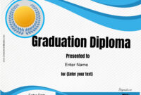 Free Customizable & Printable Diploma Template with Fresh Certificate Templates For School