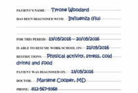 Free Fake Medical Certificate Template – Atlantaauctionco within Free Free Fake Medical Certificate Template