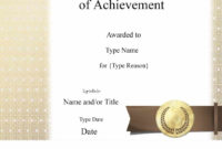 Free Printable Certificate Of Achievement | Customize Online for Top Free Printable Certificate Of Achievement Template