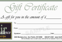 Free Printable Gift Certificates For Hair Salon | Free Printable intended for Stunning Donation Certificate Template