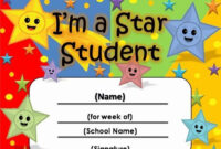Free Printable Student Of The Month Certificate Templates Beautiful for Stunning Star Of The Week Certificate Template