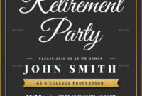 Free Retirement Flyer Template Word Of Gold Retirement Invitation Flyer with regard to Retirement Certificate Templates For Word