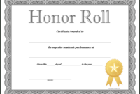 Free School Certificates & Awards – Free Printable Honor Roll in Fresh Certificate Templates For School