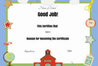 Free School Certificates & Awards regarding School Certificate Templates Free
