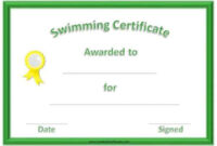 Free Swimming Certificate Templates | Customize Online within Swimming Award Certificate Template