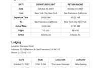 Free Trip Itinerary Template - Pdf | Word (Doc) | Apple (Mac) Pages inside Travel Agent Itinerary Template