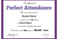 Free Vbs Attendance Certificate Template In 2021 | Attendance with regard to Fantastic Perfect Attendance Certificate Template