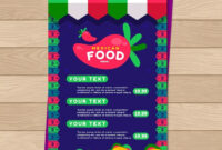 Free Vector | Colorful Mexican Food Menu Template throughout New Mexican Menu Template Free Download
