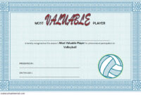 Free Volleyball Certificate Templates ~ Sample Certificate intended for Volleyball Award Certificate Template