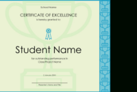 Fresh Certificate Of Academic Excellence Award in Academic Excellence Certificate