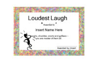 Fresh Free Funny Award Certificate Templates For Word