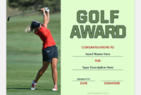 Golf Award Certificate Templates For Word | Edit & Print inside New Golf Certificate Templates For Word