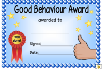 Good Behaviour Award Certificate Template Download Printable Pdf regarding Well Done Certificate Template