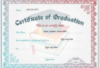 Graduation Certificates | Graduation Certificate Template Intended For regarding Top 5Th Grade Graduation Certificate Template