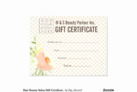 Hair Salon Gift Certificate Template Free Fresh Hair Beauty Salon Gift throughout Hair Salon Gift Certificate Templates