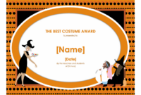 Halloween Best Costume Award | Certificate Templates, Free Certificate with Best Dressed Certificate Templates
