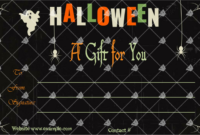 Halloween Gift Certificate For Word (With Images) | Halloween Gifts for Halloween Gift Certificate Template