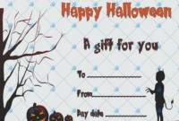 Halloween Gift Certificate Walking Cat Sample (With Images) | Gift within Halloween Gift Certificate Template