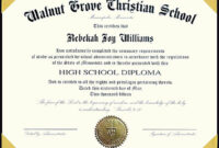 High-School-Diploma-Templates | High School Diploma, Free High School throughout College Graduation Certificate Template