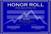 Honor Award Certificate Template
