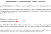 Investment Policy Statement (Ips) Defined + Free Sample regarding Investment Policy Statement Template