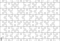 Jigsaw Puzzle Blank Template Or Cutting Guidelines Of 100 Pieces. Plain within Blank Jigsaw Piece Template