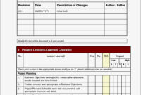 Lessons Learnt Template Checklist. Lessons Learned Template Excel with regard to Free Project Management Task List Template