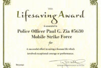 Life Saving Award Certificate Template Beautiful Ribbon Awards in Life Saving Award Certificate Template
