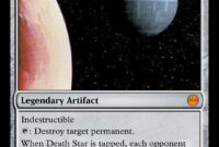 Magic The Gathering Custom Foil Card: The Death Star inside Simple Blank Magic Card Template