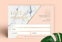 Marble & Gold Gift Voucher Template Editable Salon Gift Card | Etsy intended for Printable Hair Salon Gift Certificate Template