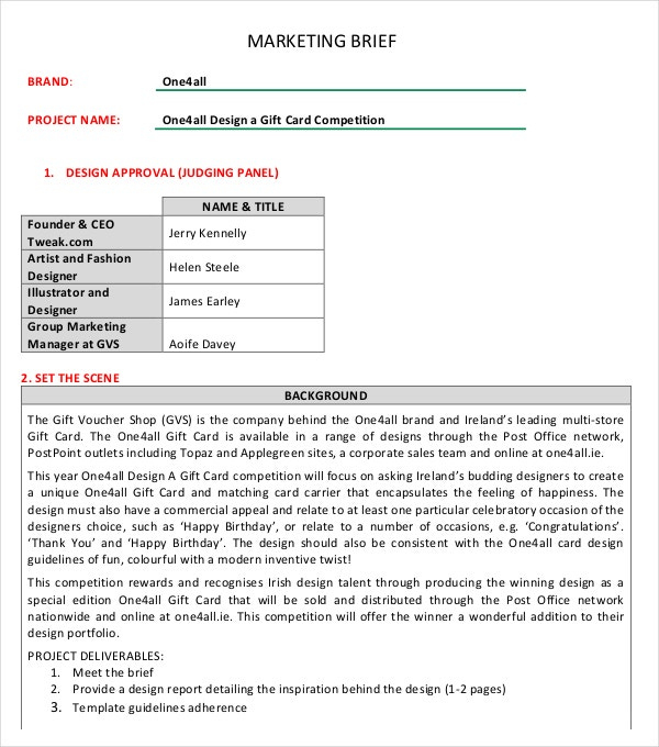 Marketing Brief Template - Free Word, Excel Documents Download | Free inside Fresh Product Management Document Template