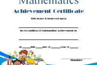 Math Achievement Certificate Printable Free - 9+ Best Ideas regarding Science Achievement Certificate Templates