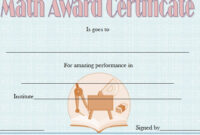 Math Award Certificate Template – Free 10+ Best Ideas in Math Achievement Certificate Templates
