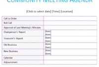 Meeting Agenda Template (Community) - Dotxes | Meeting Agenda Template intended for Event Planning Itinerary Template