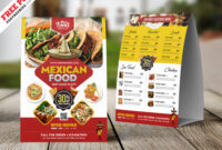 Mexican Food Menu Tent Card Template - Free Download for New Mexican Menu Template Free Download