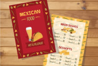 Mexican Menu Template With Drawings Vector | Free Download with regard to Mexican Menu Template Free Download
