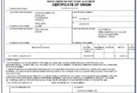 Nafta Certificate Of Origin Us Form for Nafta Certificate Template
