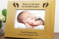 Oak Finish 6X4 Landscape Baby Footprints Photo Frame | Specialmoment.co.uk inside Baptism Certificate Template Word 9 Fresh Ideas